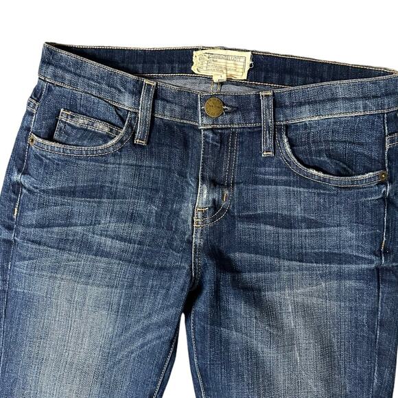 Current Elliot Jeans 27 The Cut Off Crop Stiletto Darkota With Tribal Cuff - Picture 11 of 12